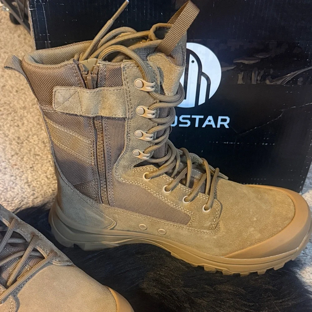 5.11 Tactical Coyote Brown Lace-Up Zipper Combat Boots